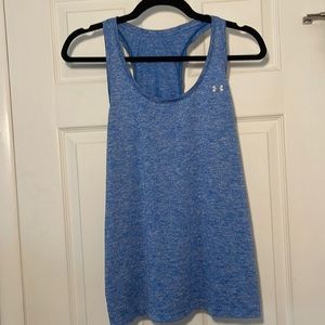 Under Armour heat gear, blue, racer back tank- size M